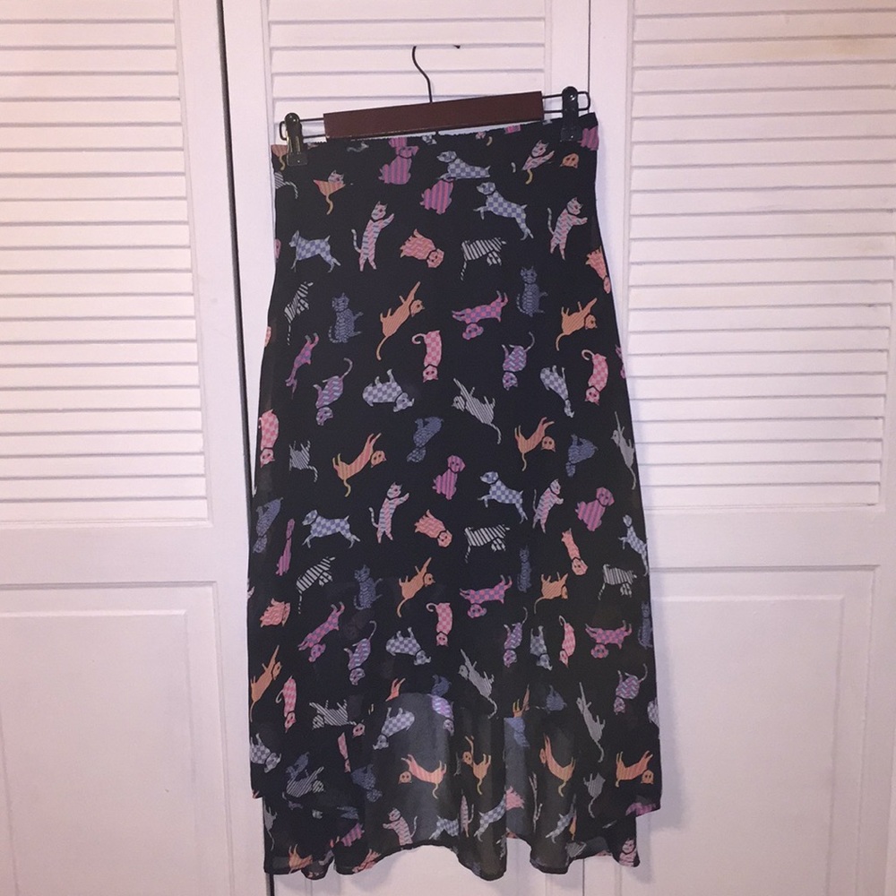 Cats&Dogs high low maxi skirt